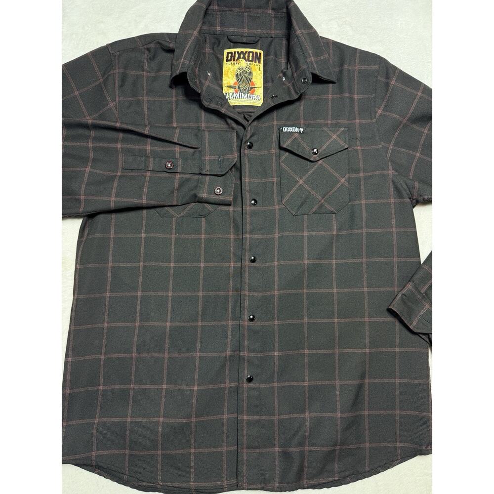 Dixxon Kamimura 2.0 Flannel Shirt Sz L Black Red Plaid Neil Kamimura D-Tech Rare